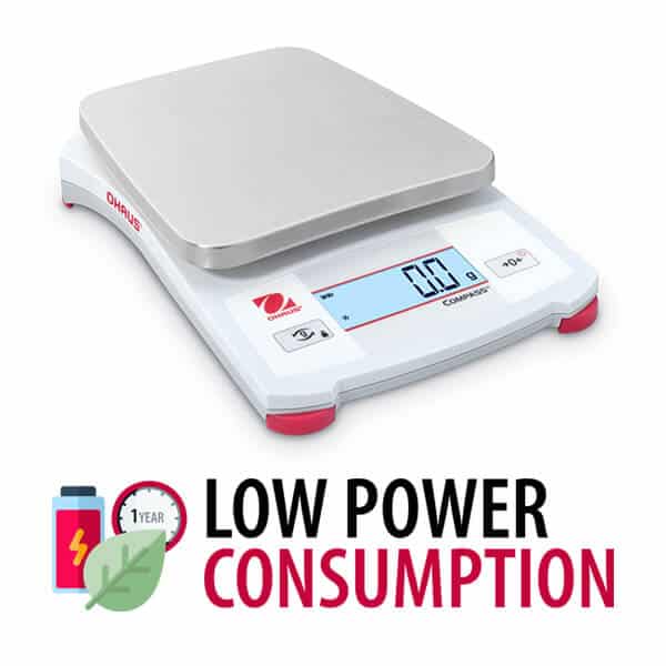 Ohaus Compass CX CX2200P Portable Scale, 2,200 g x 1 g